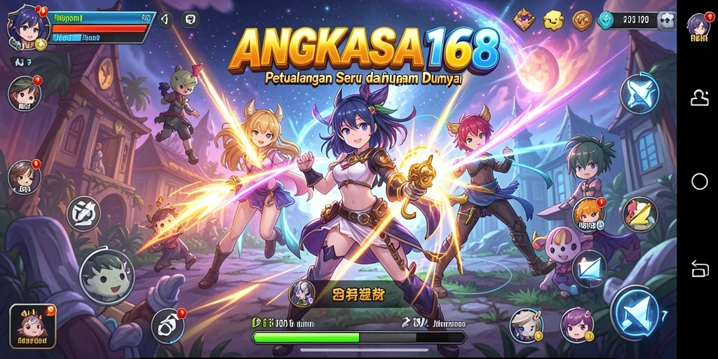 Tampilan gameplay seru dan mendebarkan dalam ANGKASA168.