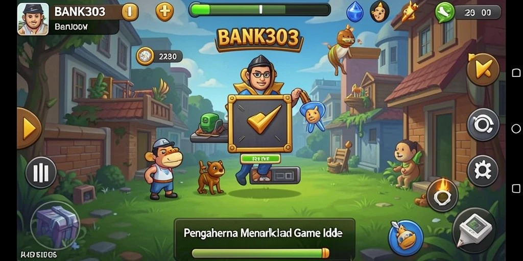 Tampilan gameplay BANK303 menampilkan pengelolaan aset yang menarik.