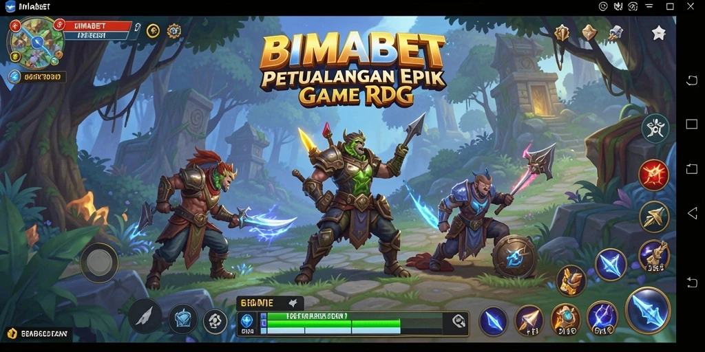 Tangkapan layar menampilkan aksi seru dalam gameplay RPG BIMABET.
