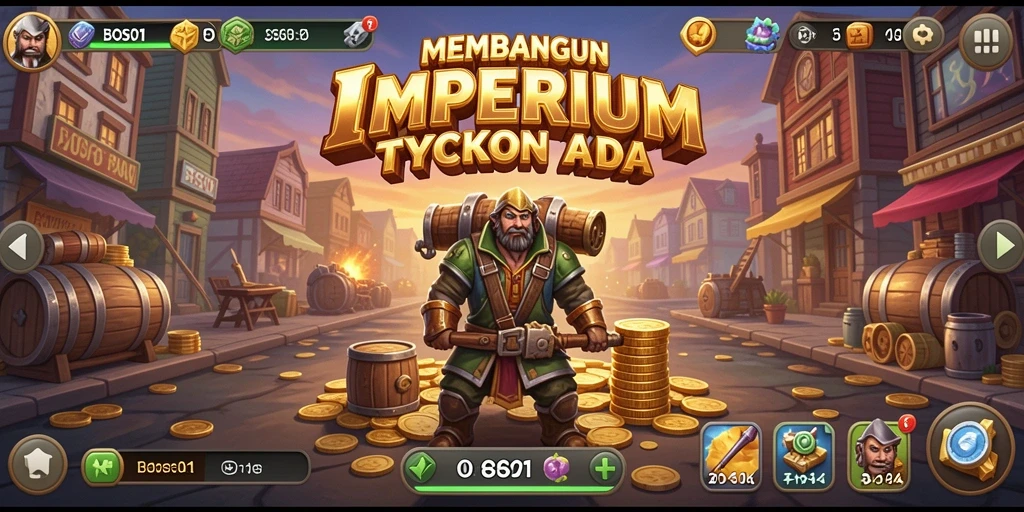 Tampilan gameplay Tycoon yang menantang dan menggembirakan.