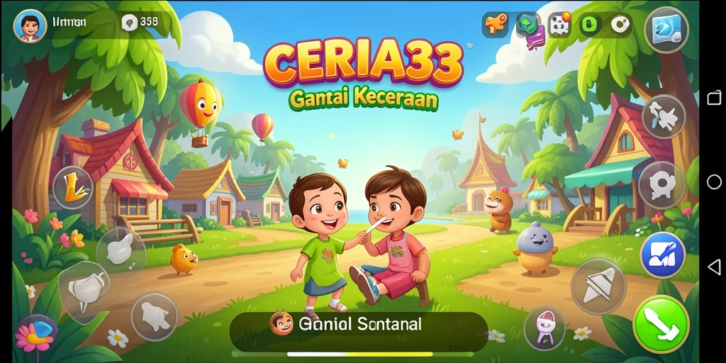 Screenshot CERIA33 menampilkan gameplay seru dan penuh warna.