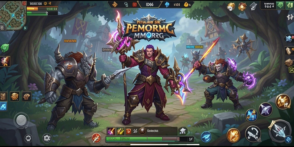 Tangkapan layar gameplay mendalam dalam dunia MMORPG ID66.