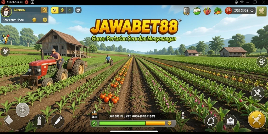 Screenshot gameplay JAWABET88 menampilkan aktivitas pertanian yang menyenangkan.