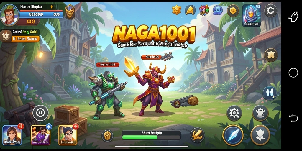 Tangkapan layar gameplay <strong>NAGA1001</strong> menunjukkan aksi Idle yang seru dan menarik.