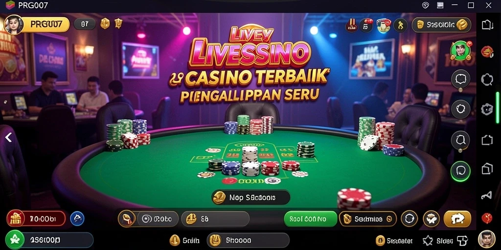 Tampilan menarik permainan Live Casino PRG007 dengan dealer profesional.