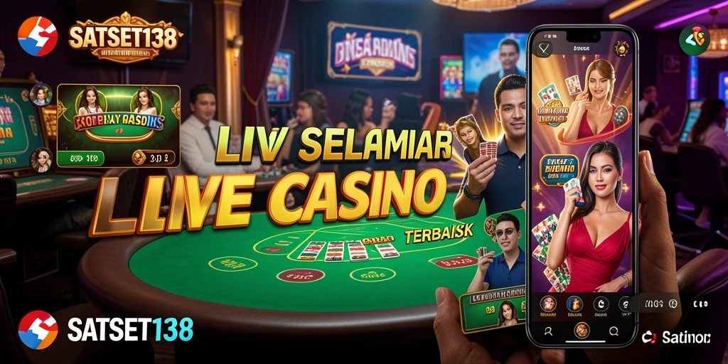 Tampilan menarik dari gameplay SATSET138 dalam Live Casino.