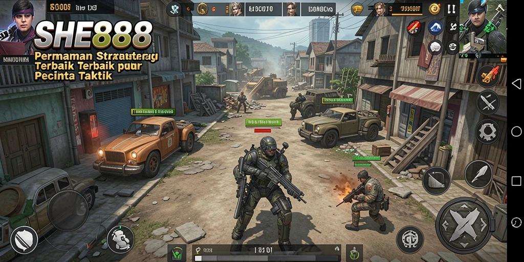 Tangkapan layar gameplay SHE888 menunjukkan aksi strategi yang mendebarkan.