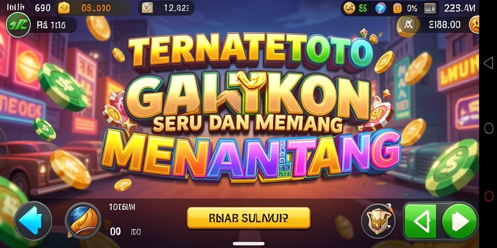 Tampilan gameplay TERNATETOTO yang seru dan menantang.